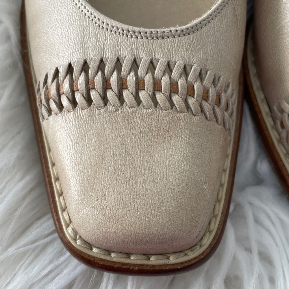Vintage Roberto Capucci Shoes Leather Designer Shoes Size 6B Cream brown Color - Picture 3 of 13